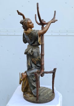 "Geisha", A Japonisme Bronze Lamp, circa 1890