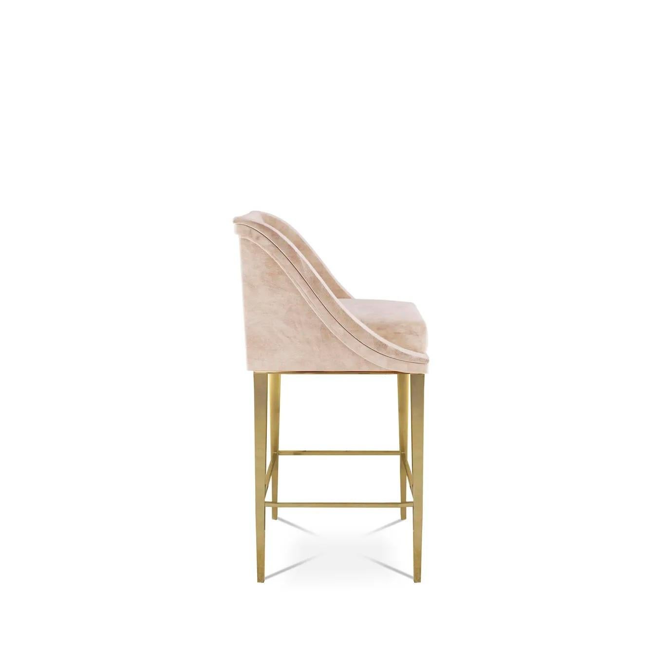 Hand-Crafted Geisha Bar Stool For Sale