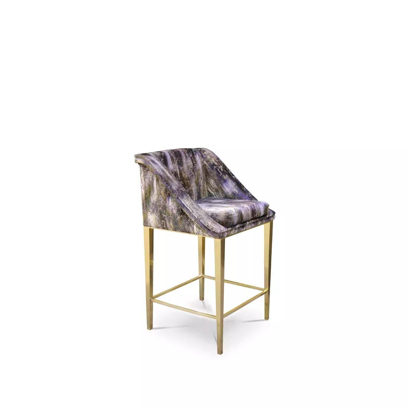 Hand-Crafted Geisha Counter Stool For Sale