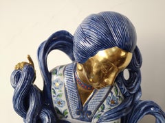 Geisha en porcelaine de Manifattura Artistica Le Porcellane Firenze, années 1950