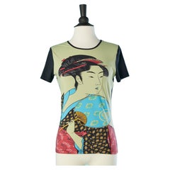 Vintage Geisha printed tee-shirt Kenzo Jungle 