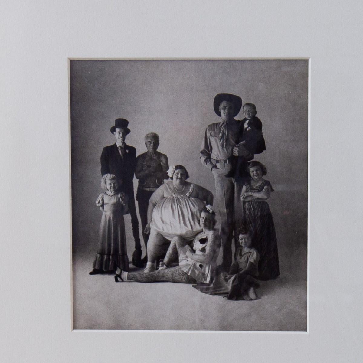 American Gelatin Silver Photograph titled 'Circus People' by Irving Penn, 1947