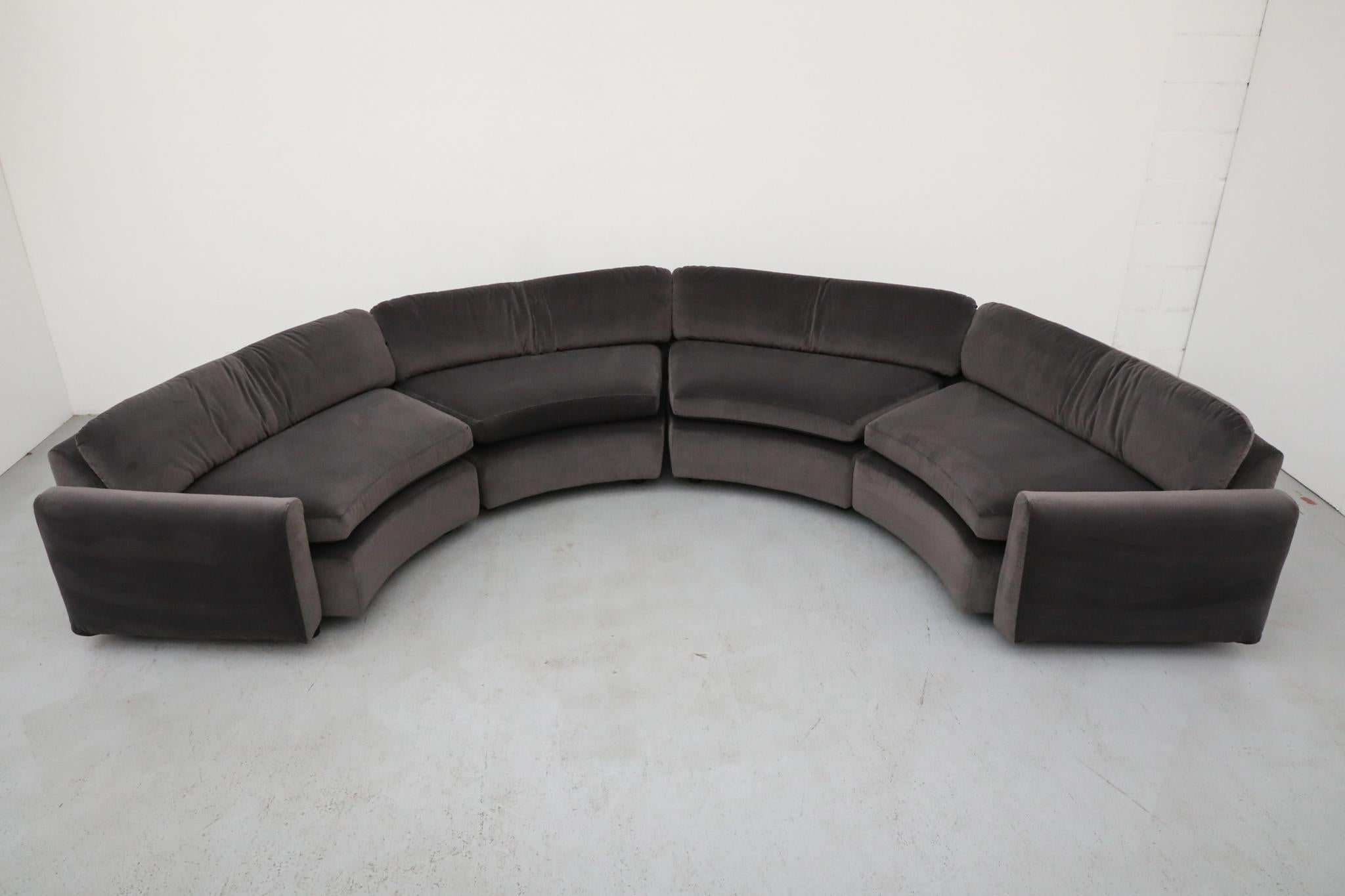 Dutch Gelderland Curved U-Shaped Modular Sofa, 1970's For Sale