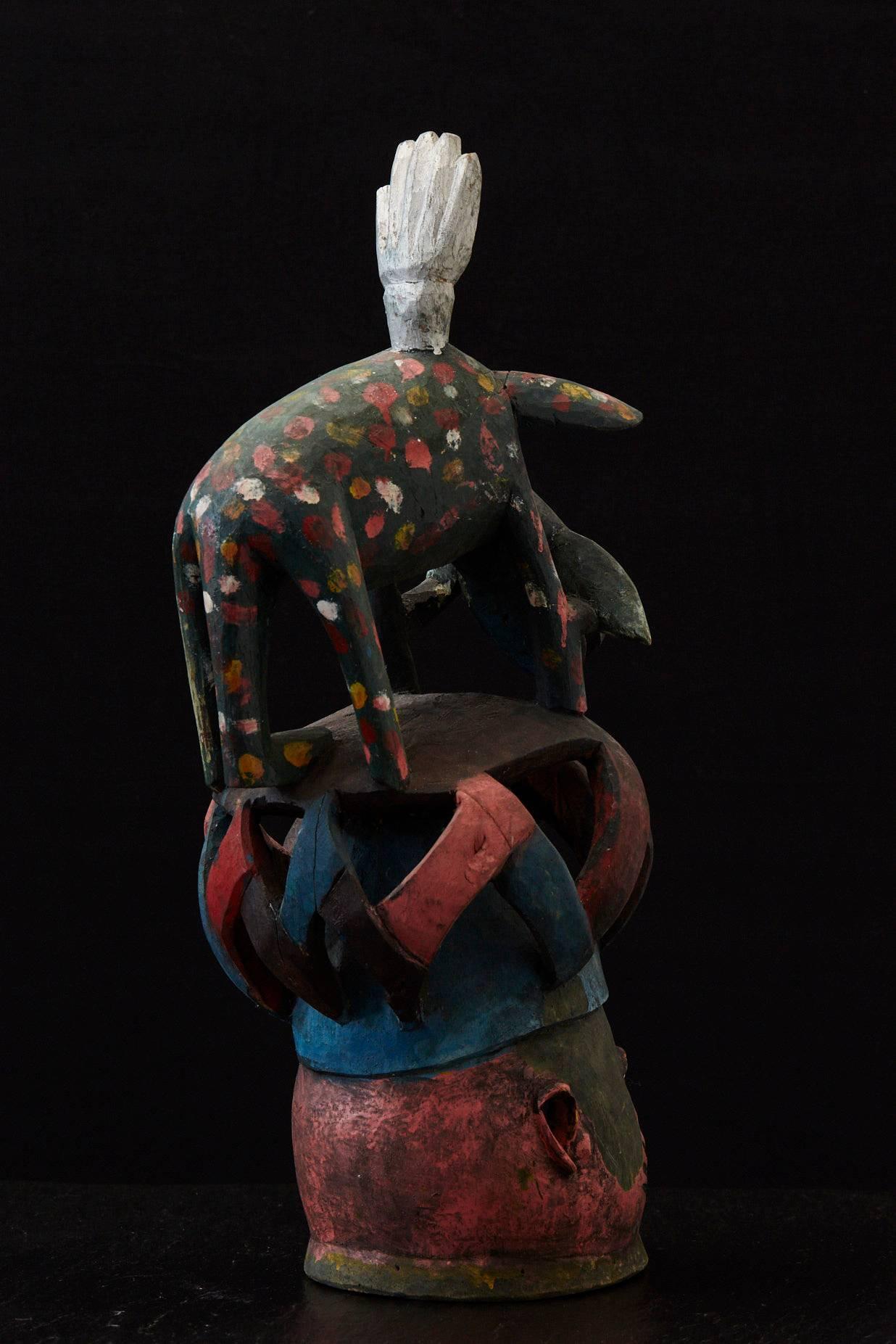 20th Century Gelede Headdress, Yoruba People, Nigeria, circa 1950s For Sale