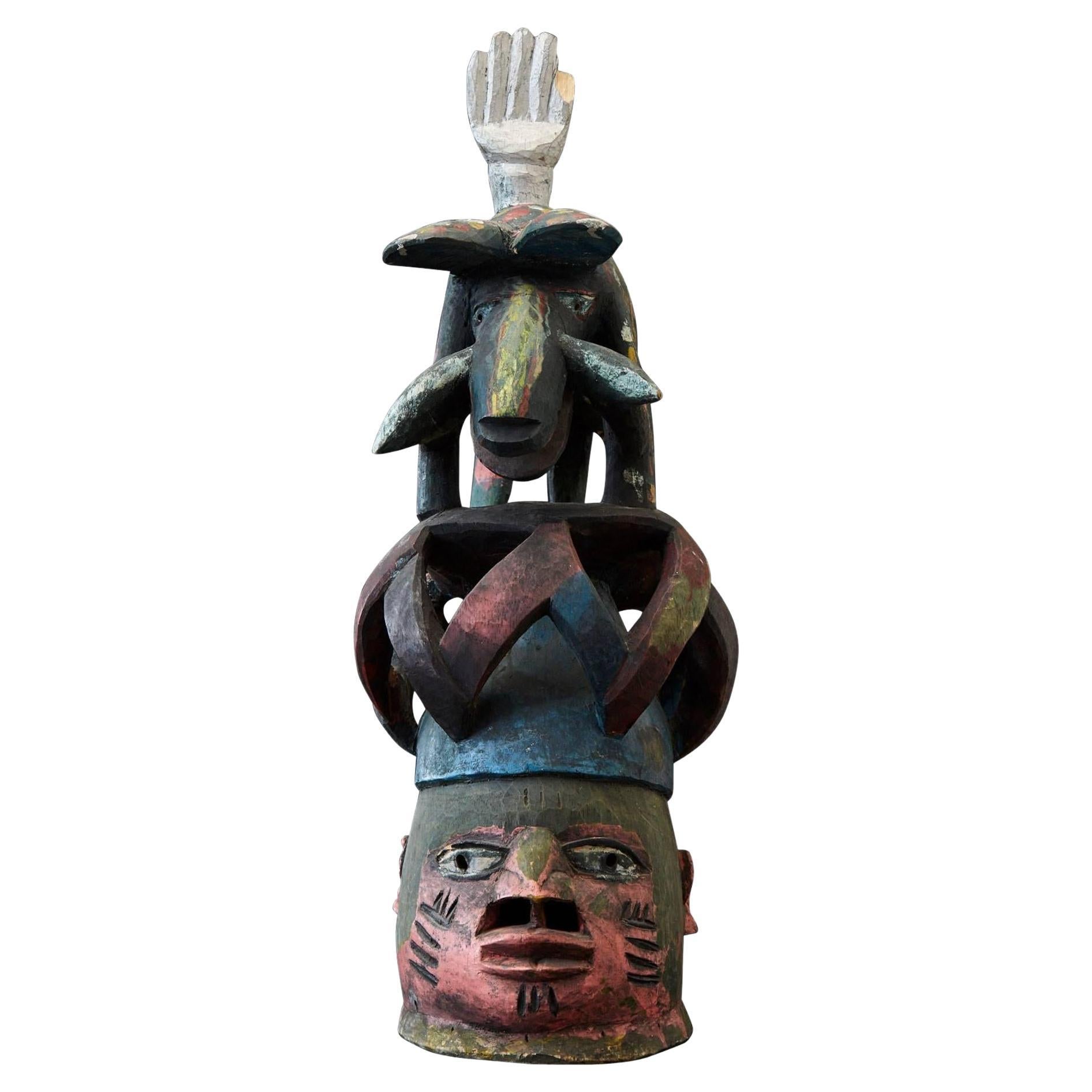 Gelede Headdress, Yoruba People, Nigeria, circa 1950s For Sale