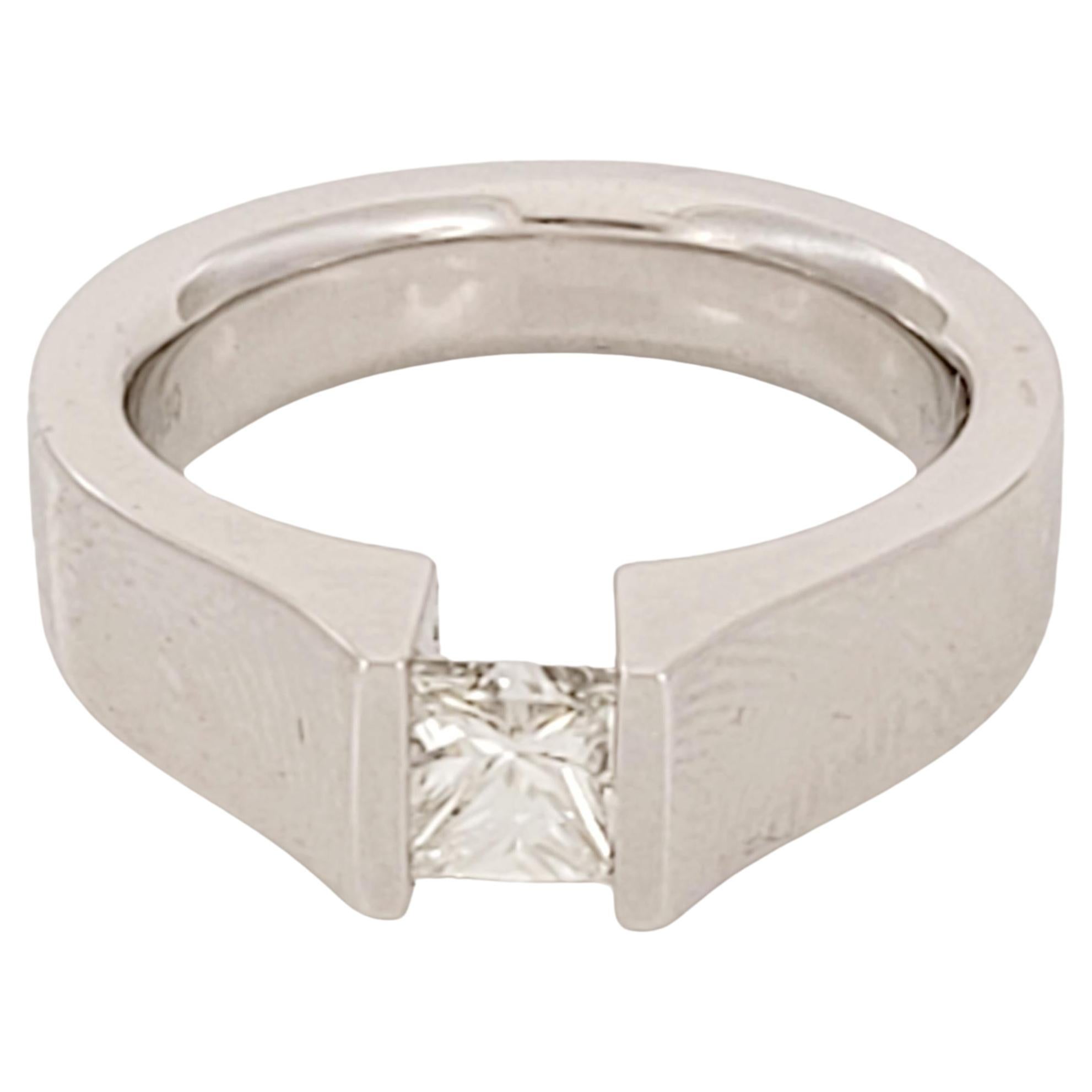 Gelin abaci Tension Set Princess Cut Diamond Ring