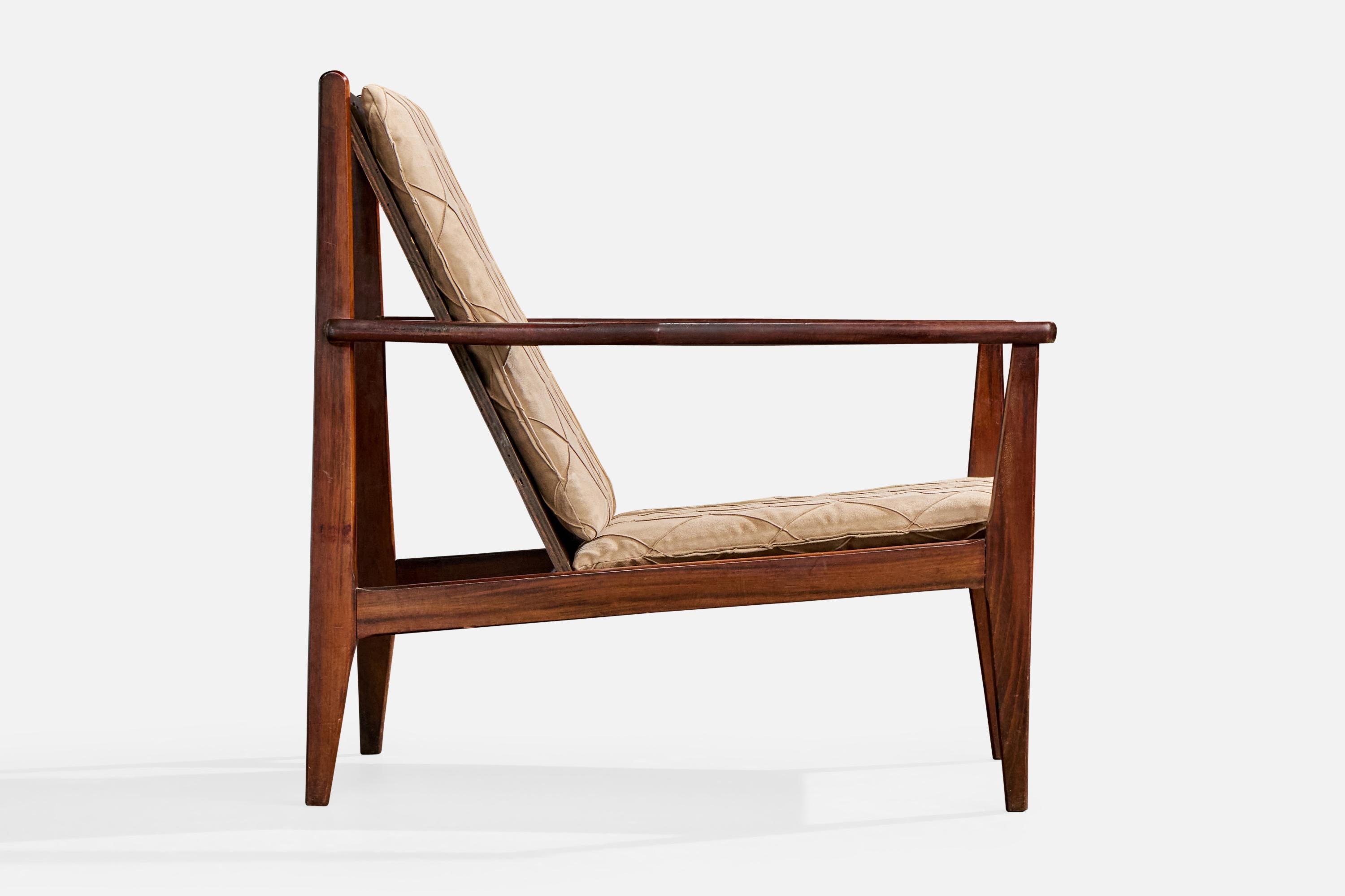 Tissu Gelli, chaises longues, Wood, tissu, Brésil, années 1960 en vente