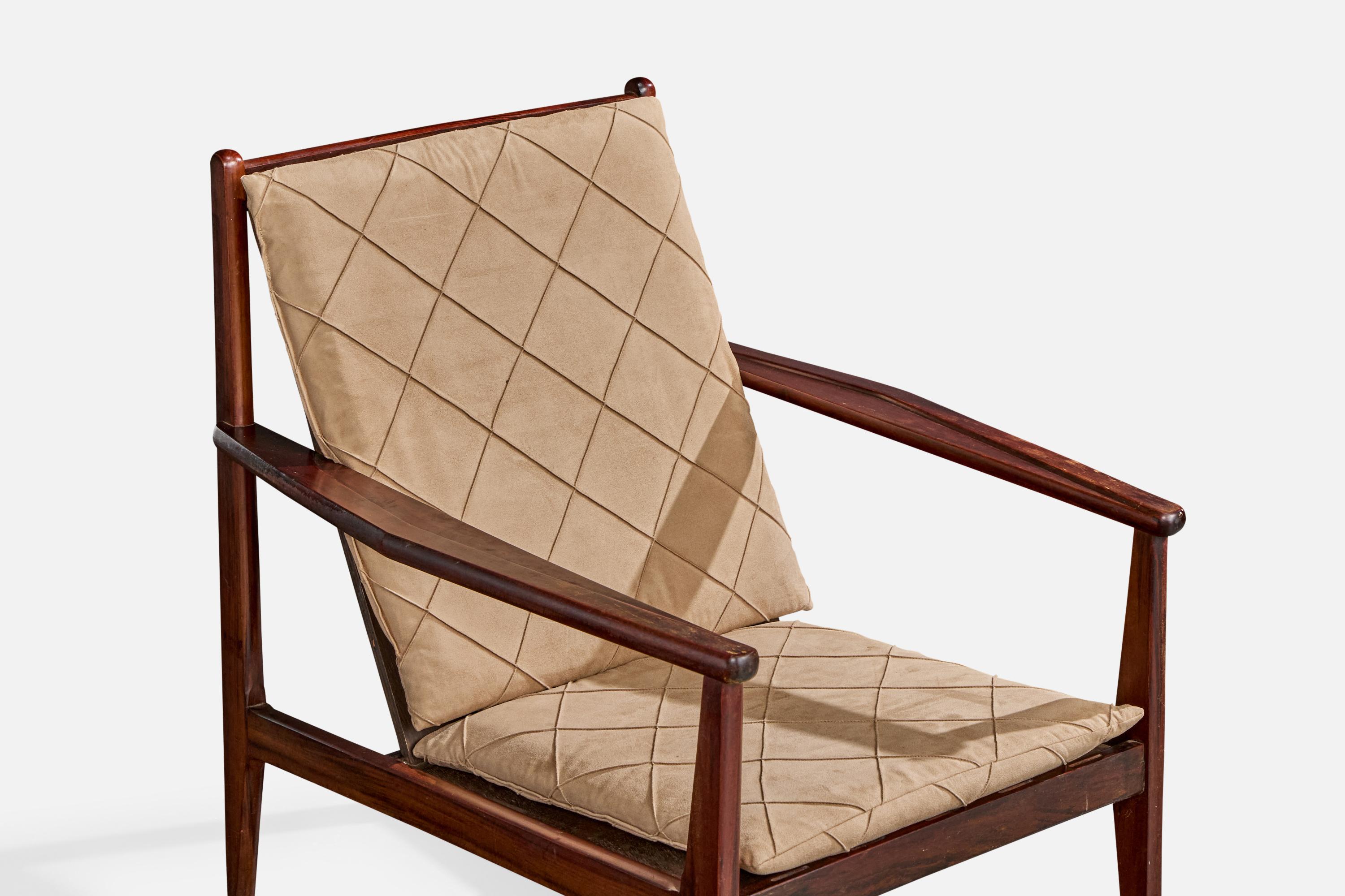 Gelli, chaises longues, Wood, tissu, Brésil, années 1960 en vente 1