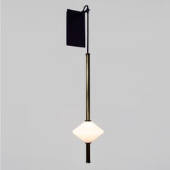 Gem 1 Wall Sconce with Hand-Blown Glass, Bronze Powder Coat 24 Inch