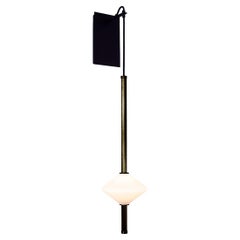 Gem 1 Wall Sconce with Hand-Blown Glass, Bronze Powder Coat 24 Inch