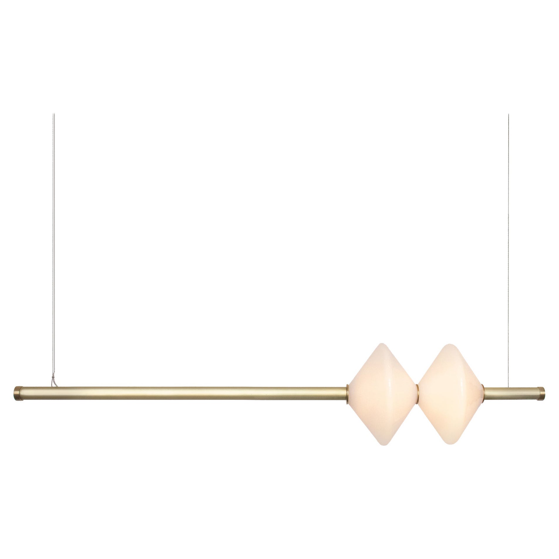 Gem 2 Pendelleuchte mit mundgeblasenem Glas, Linear