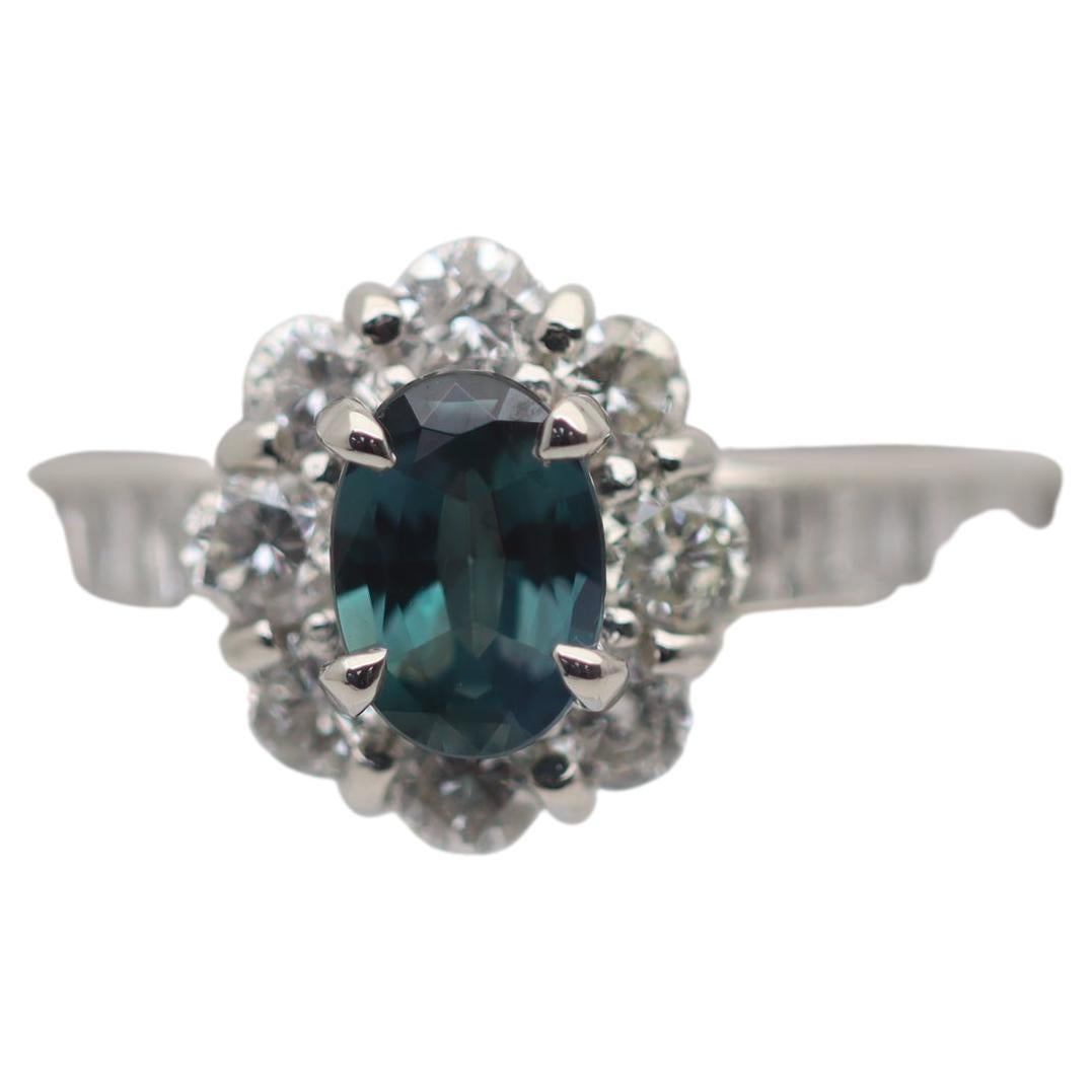 Gem Alexandrite Diamond Platinum Ring