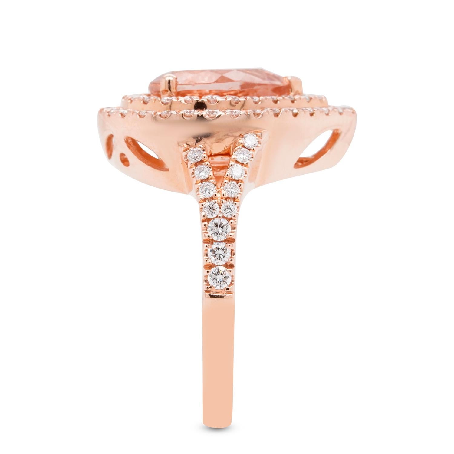 morganite rings rose gold