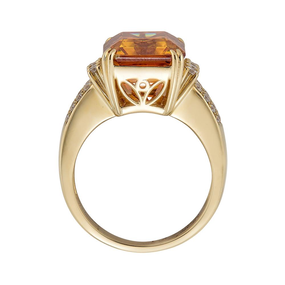 Edelstein Bleu Sphalerit 10,54 Karat Ring im Smaragdschliff (Zeitgenössisch)
