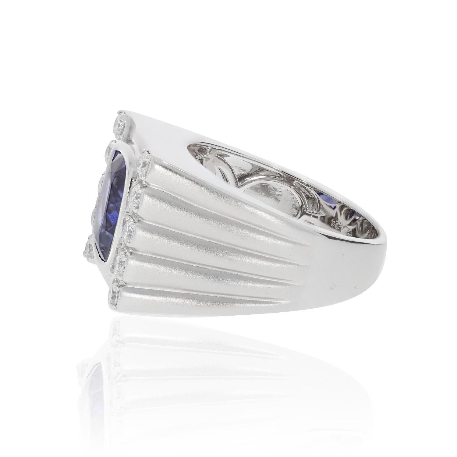 tanzanite men's ring