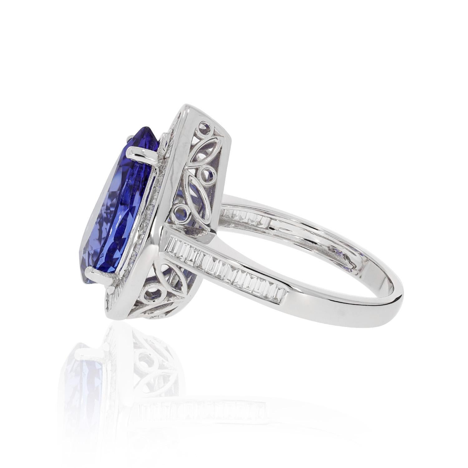Blue Tanzanite Ring Size Gemstone 2.70 Ct Heart Shape Natural AGI Certified CC15 