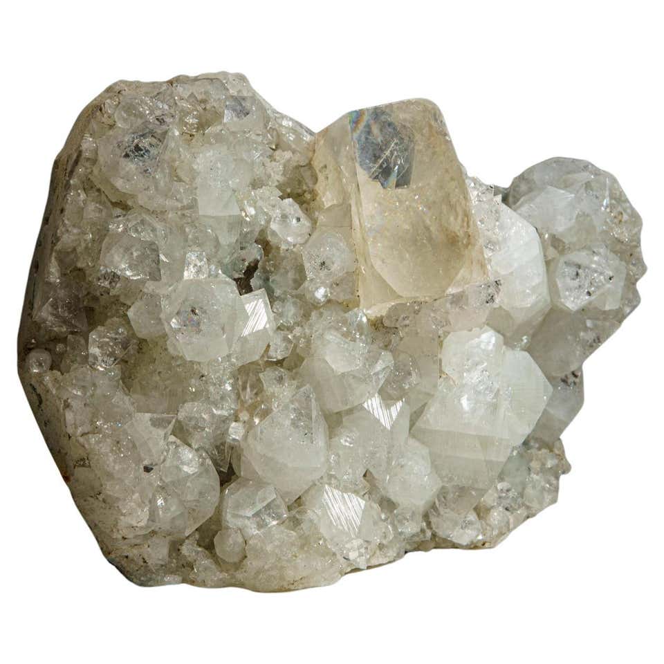 Apophyllite Geode with Stilbite and Golden Calcite From Nasik District ...