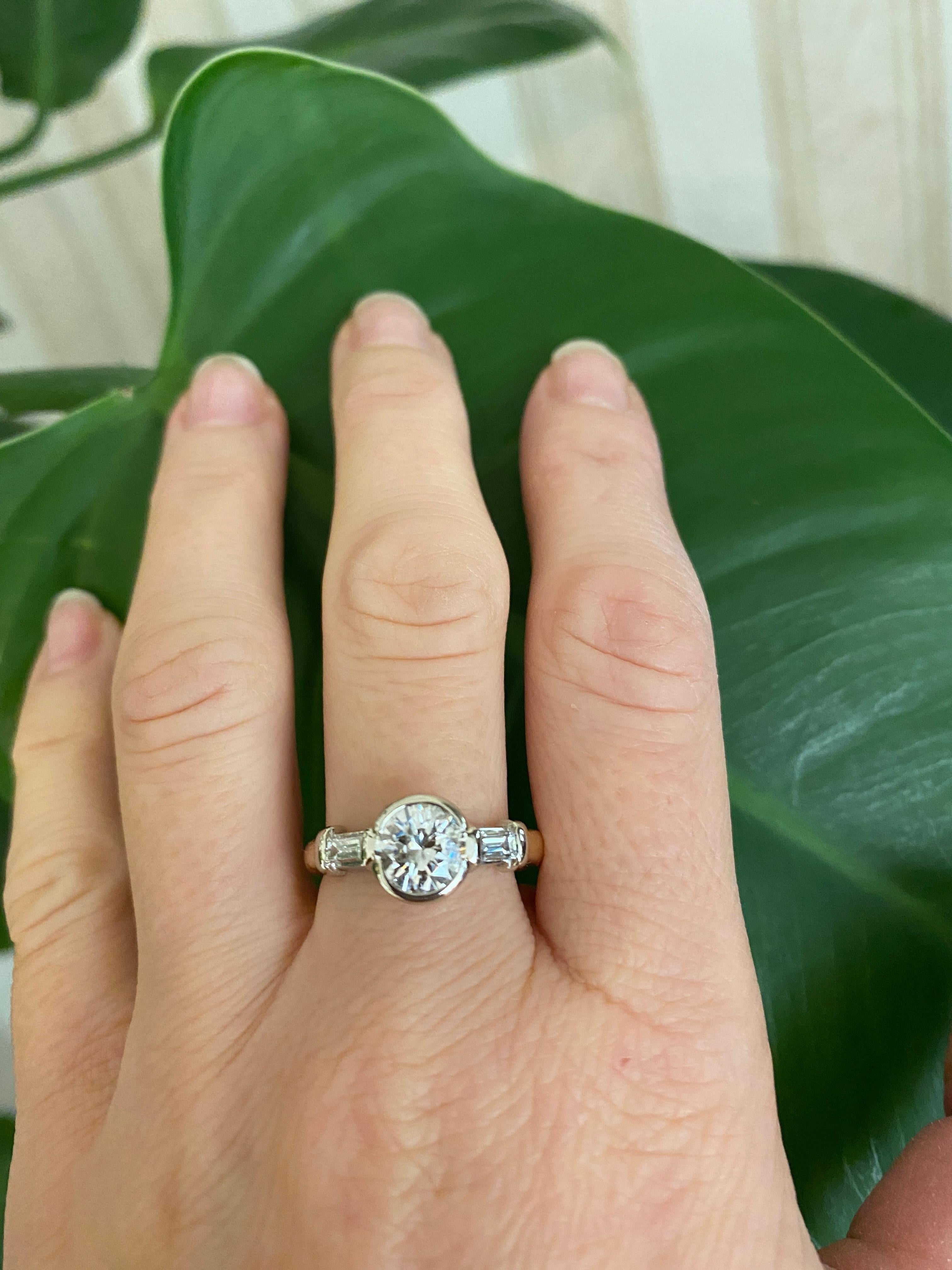 Brilliant Cut GEM Certificied 1.60 Carat Diamond Engagement Ring For Sale