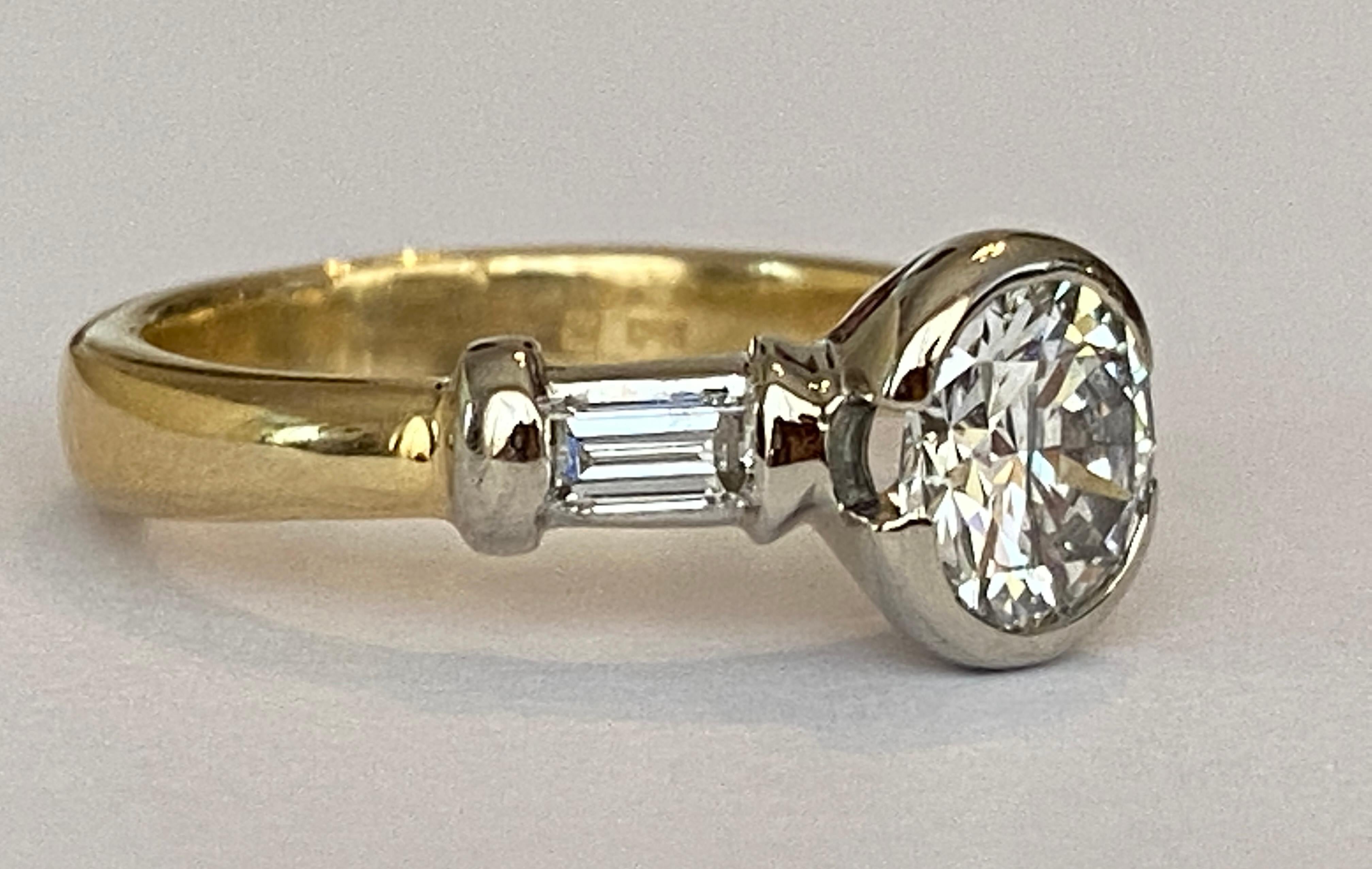 Women's or Men's GEM Certificied 1.60 Carat Diamond Engagement Ring For Sale