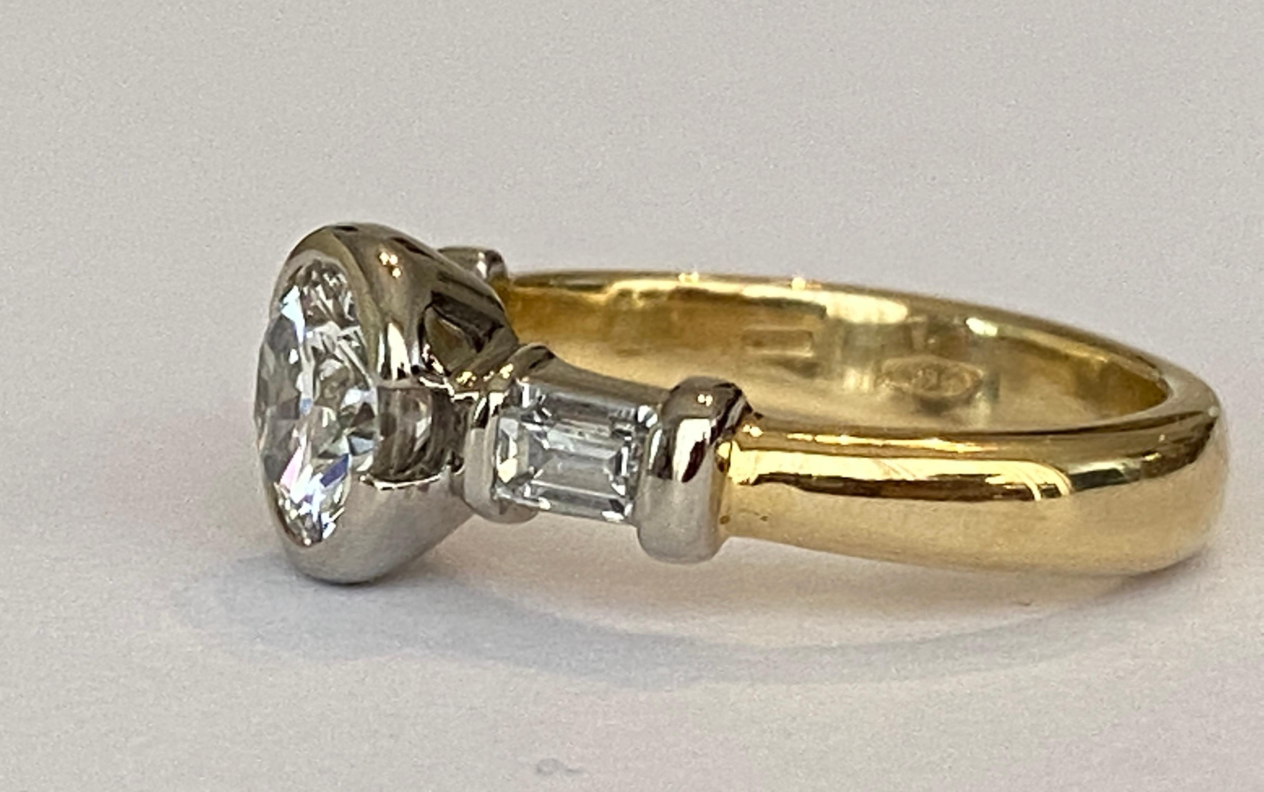 GEM Certificied 1.60 Carat Diamond Engagement Ring For Sale 1
