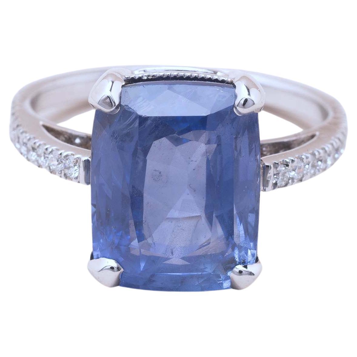 GEM Certified 8.12 carats Sapphire Ring For Sale