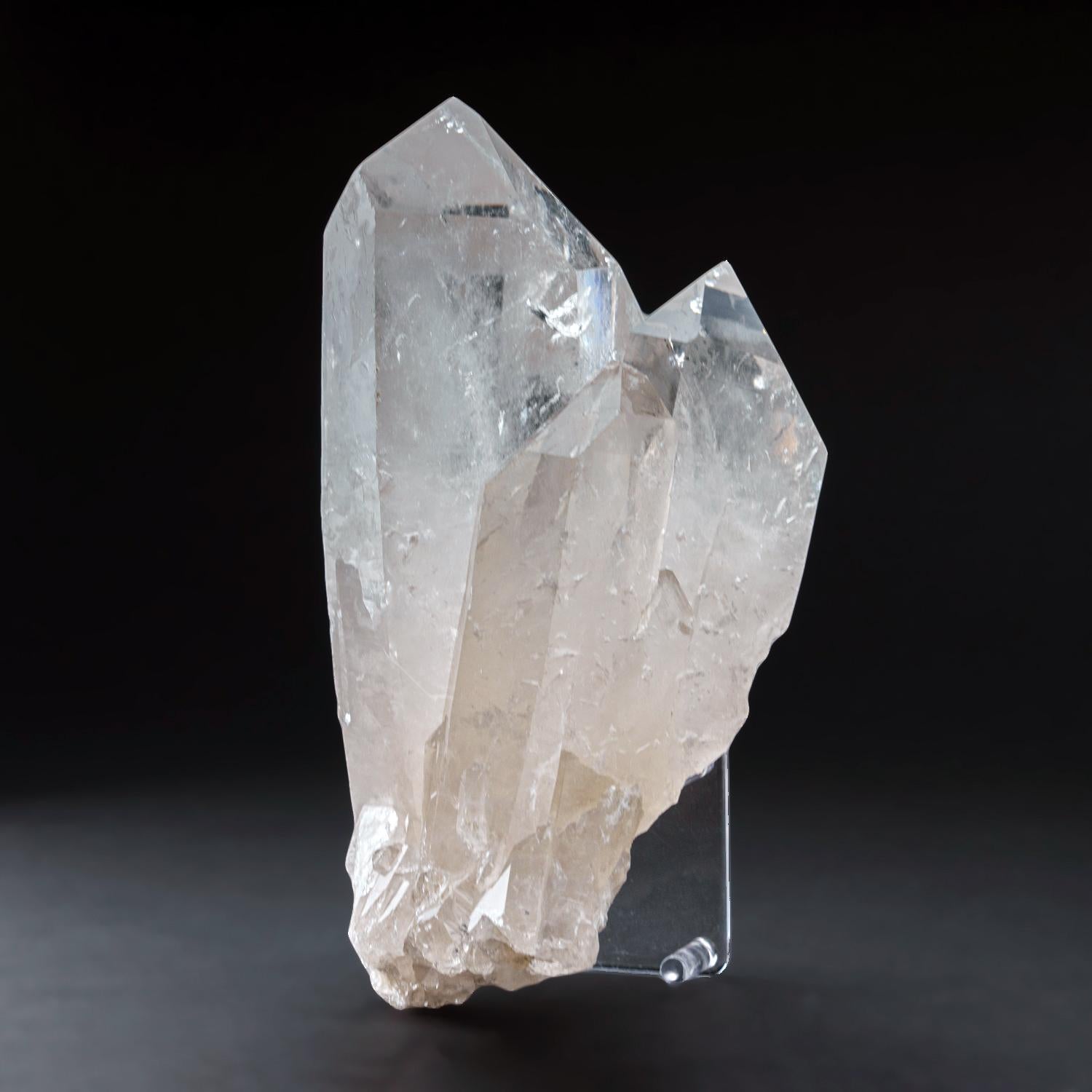 Gem Clear Quartz Crystal Cluster from Brazil (6.3 lbs) In New Condition For Sale In New York, NY