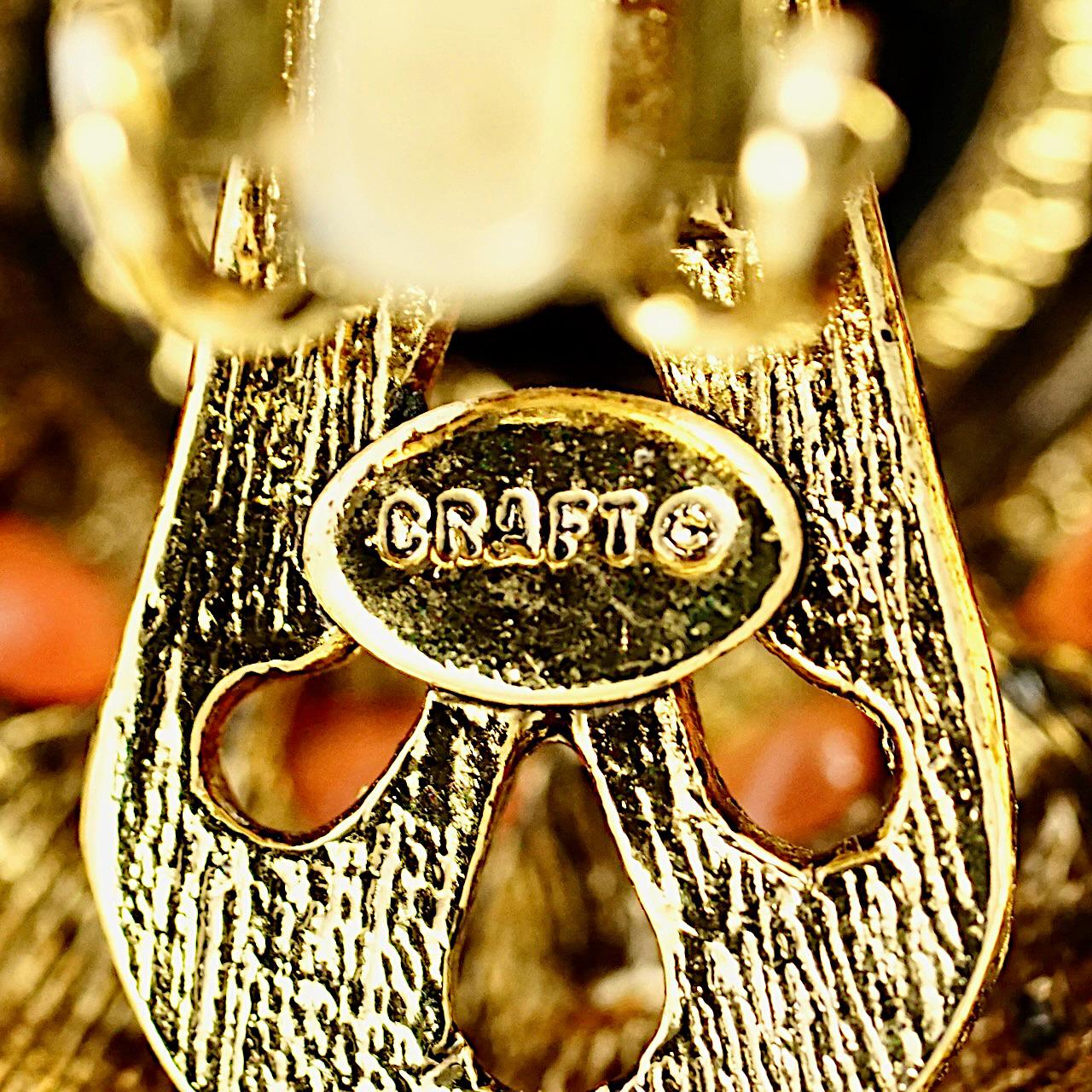 orange gem earrings