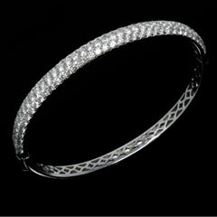 Gem Gallery Diamond Micro Pave Bangle