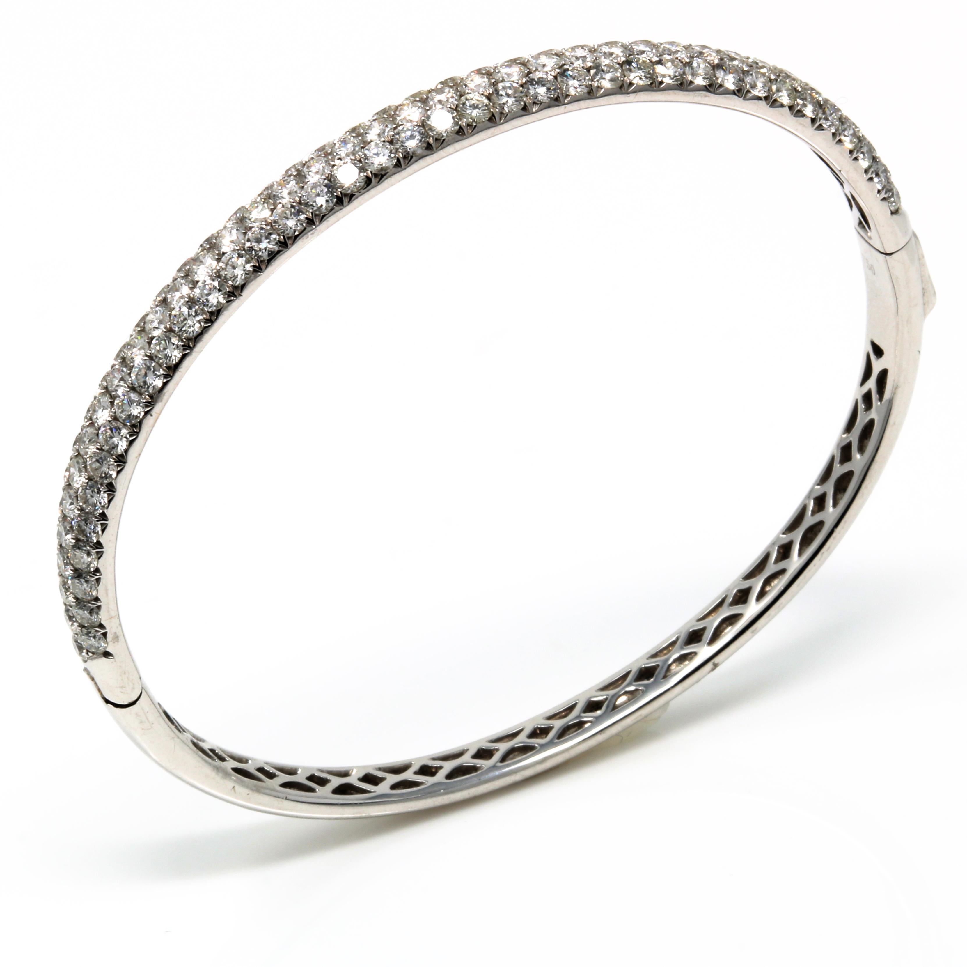 Women's Gem Gallery Diamond Micro Pave Bangle For Sale