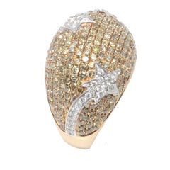 Gem Gallery Micro Pave cocktail Ring with Star and Moon
