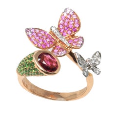 Gem Gallery Multi-Color Cocktail Butterfly Ring