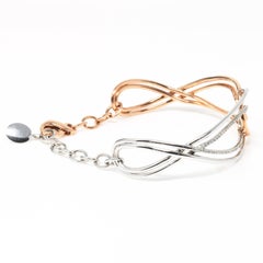 Gem Gallery Two-Tone Diamond Bangle