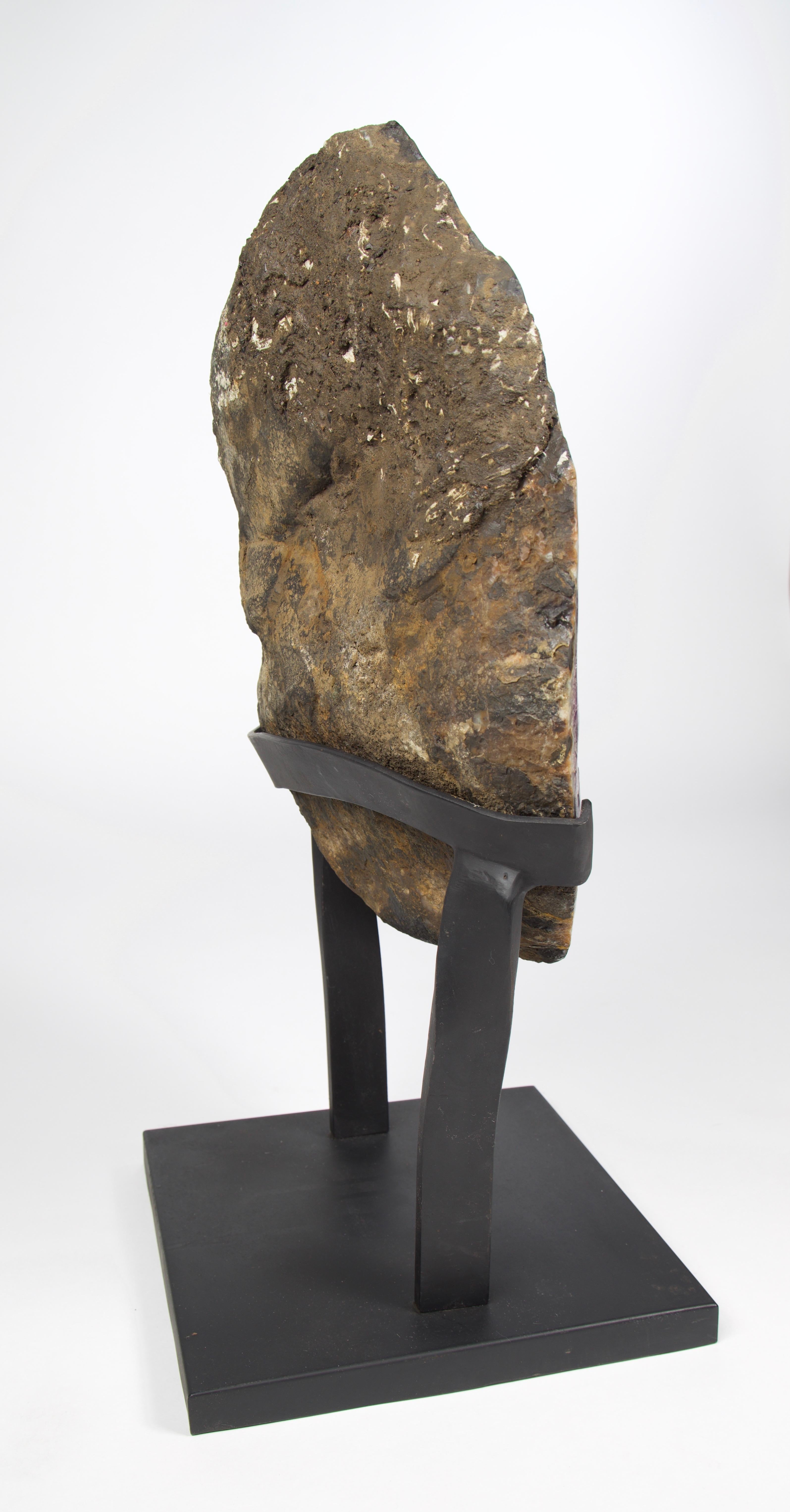 Organic Modern Gem Grade Amethyst Geode Sculpture, Uruguay For Sale