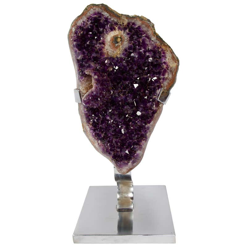 Geode Statue Exquisite Quartz and Amethyst Geode Sculpture on Stand at 1stDibs ...