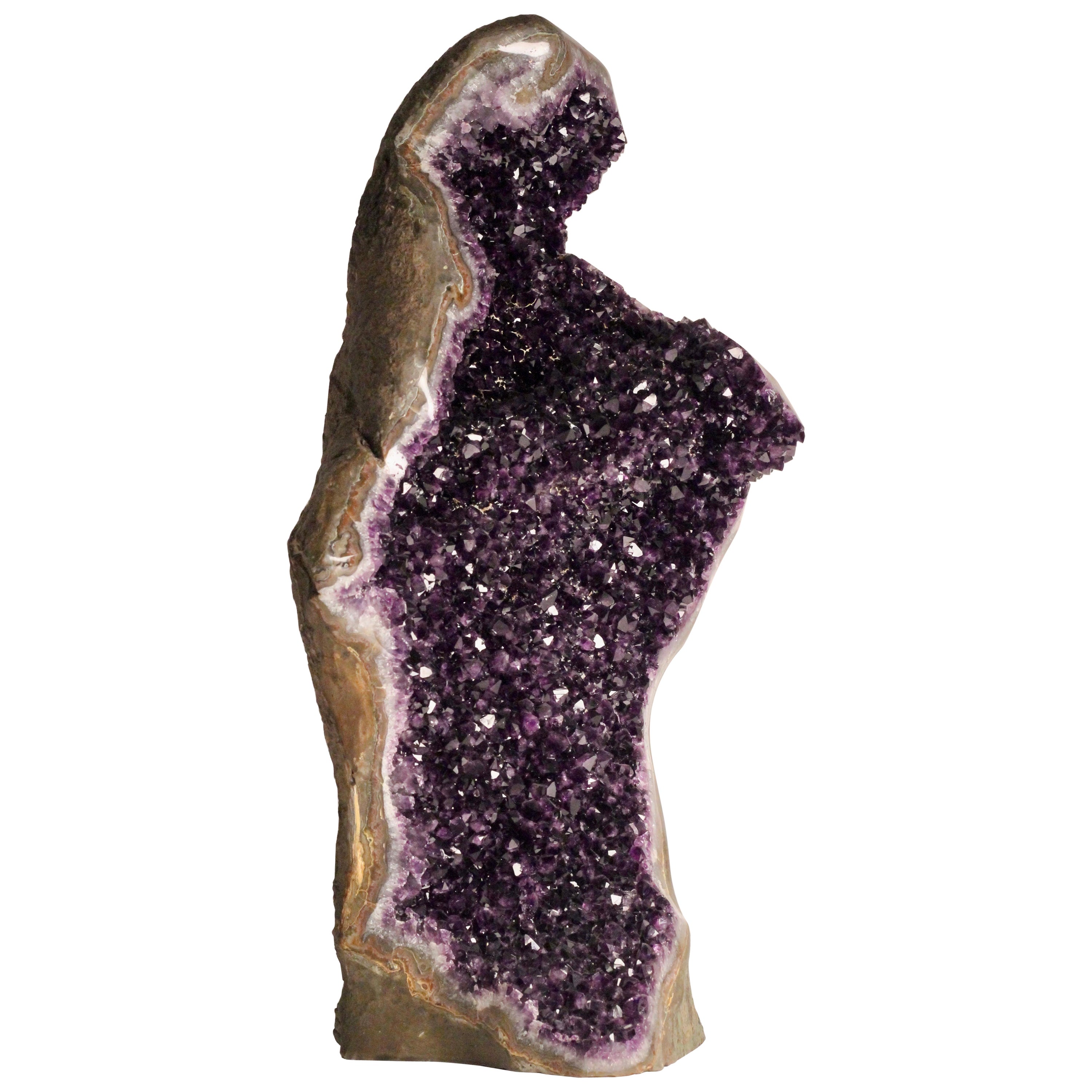 Scultura di geode di ametista di grado gemmologico, Uruguay