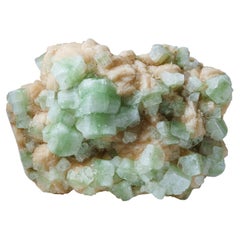 Minéral d'apophyllite vert pierre précieuse avec tige d'Inde (16 lbs.)