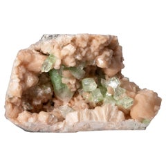 Grüner Edelstein-Apophyllit mit Stilbit aus Jalgaon, Aurangabad District, Maharastr