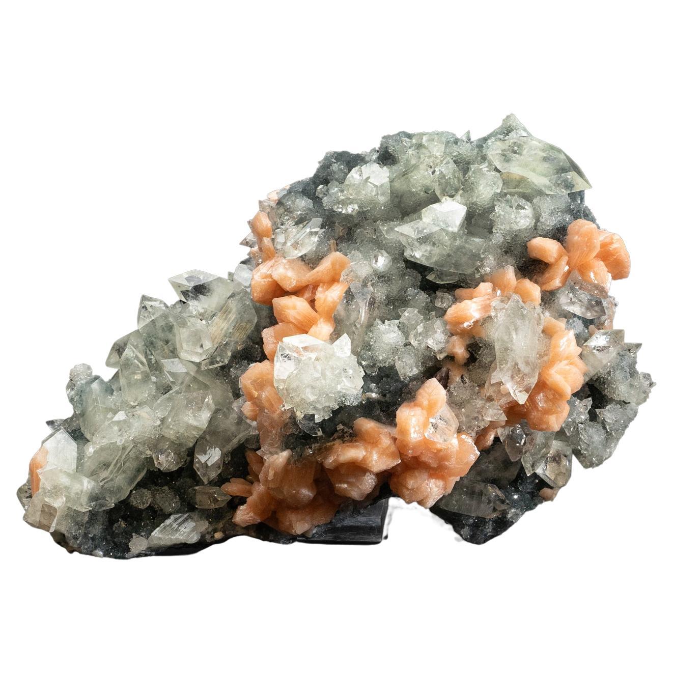 Gem Green Apophyllite Mineral with Stilbite From Maharashtra, India (5lbs) For Sale