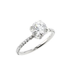 2 Carat GIA Type2A D Flawless Diamond Platinum Engagement Ring Bridal Suite