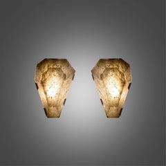 Group of Four GEM II Rock Crystal Sconces by Phoenix