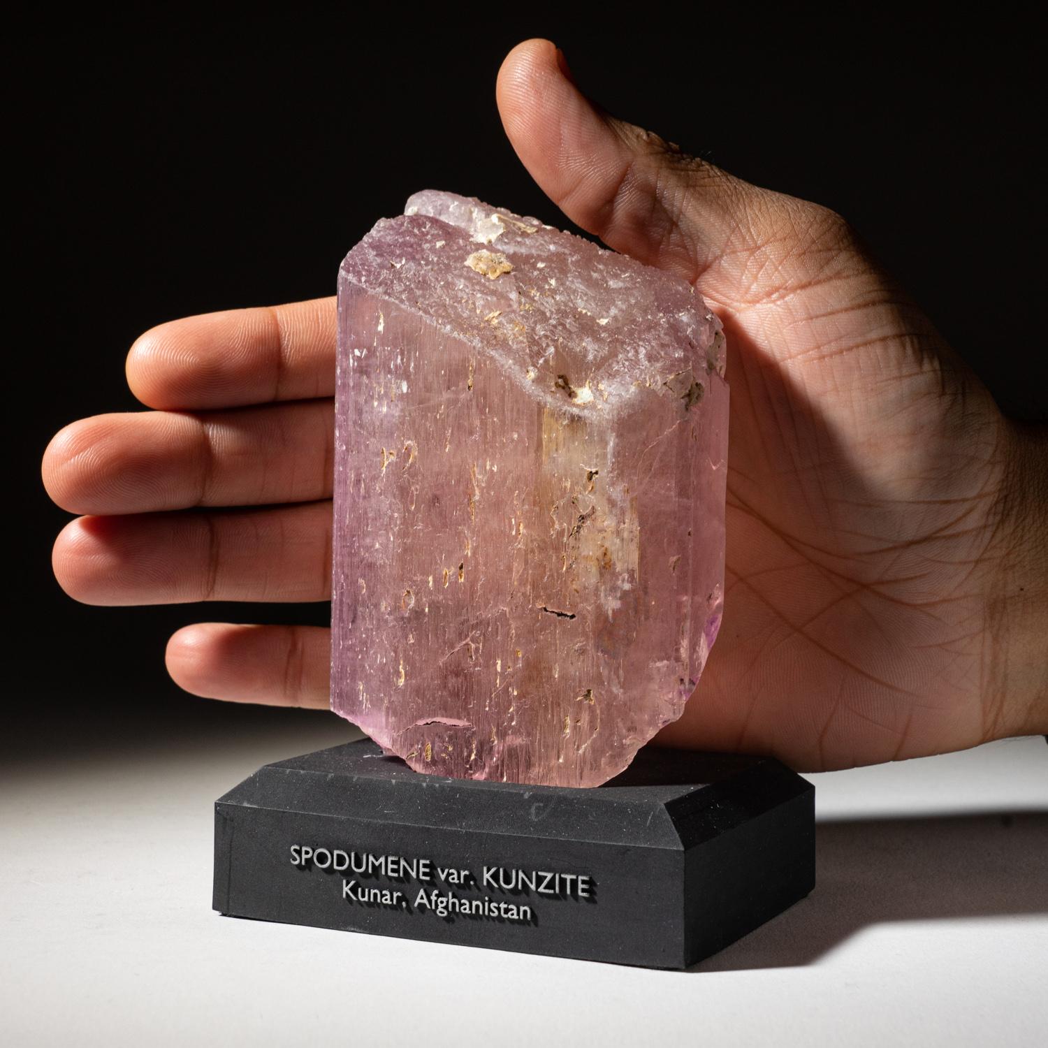 Gem Kunzite Crystal From Nuristan Province, Afghanistan In Excellent Condition For Sale In New York, NY