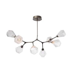 Gem Modern Branch 8-Light, Matte Black Chandelier, Hammerton Studio