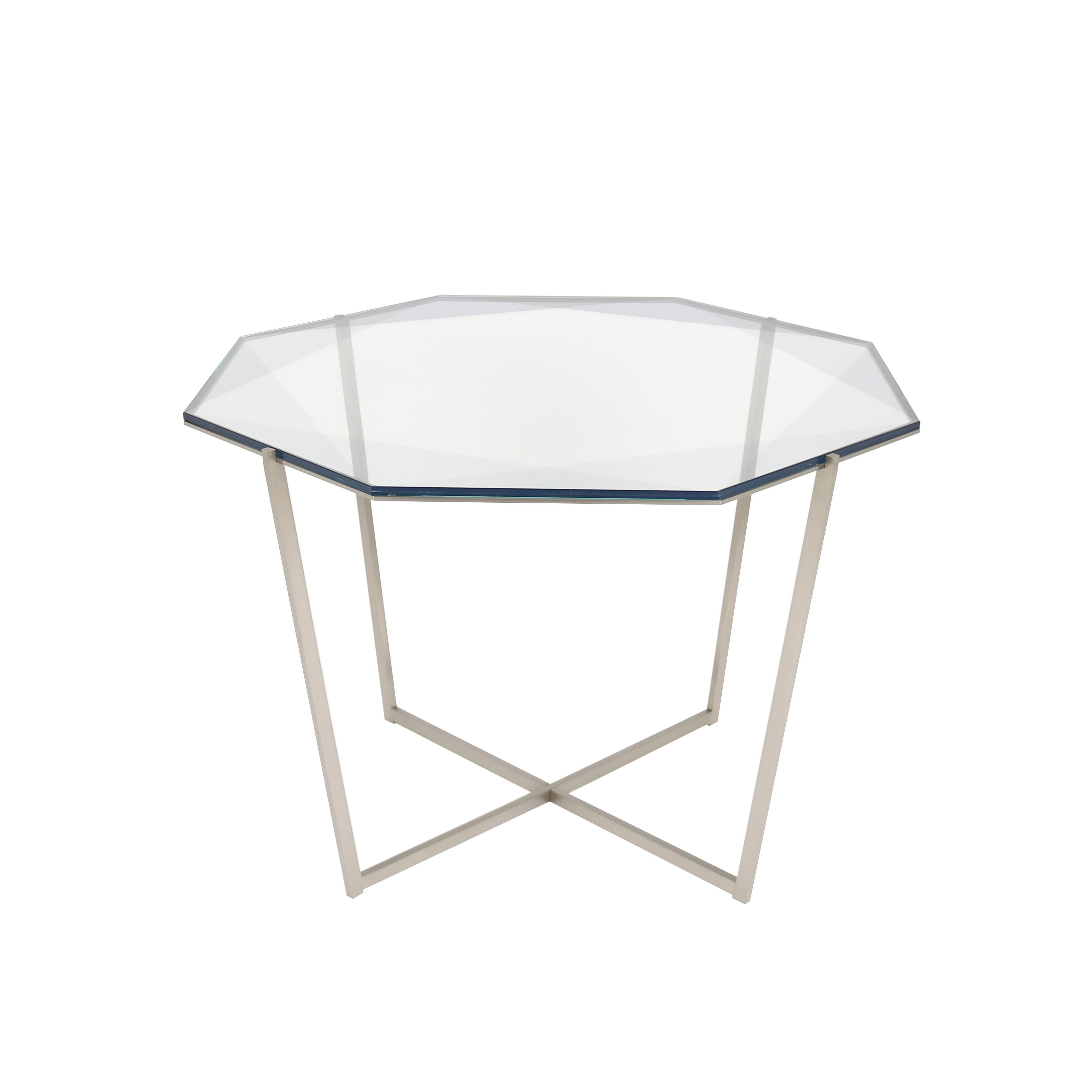 glass octagon dining table