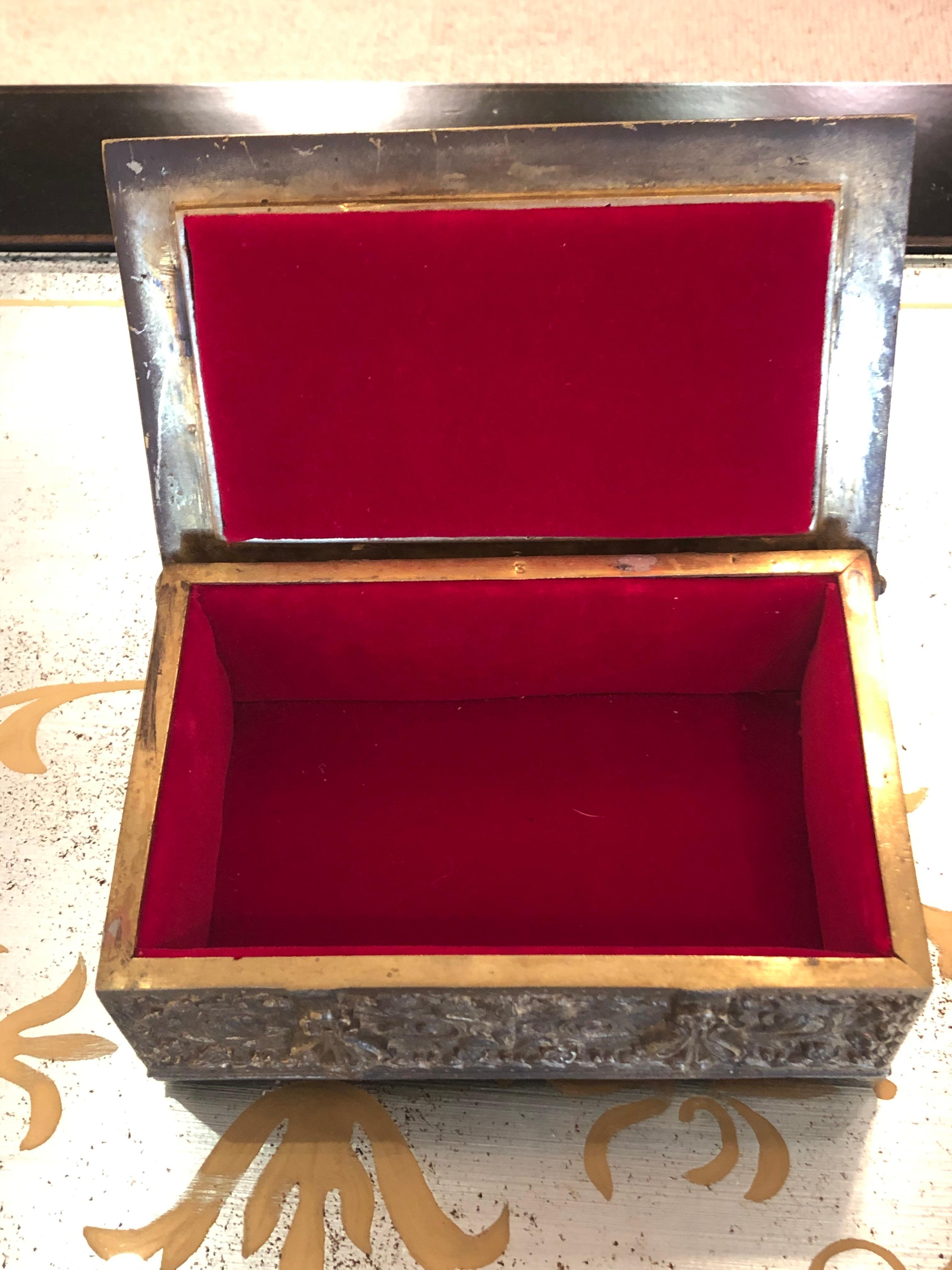 antique bronze jewelry box