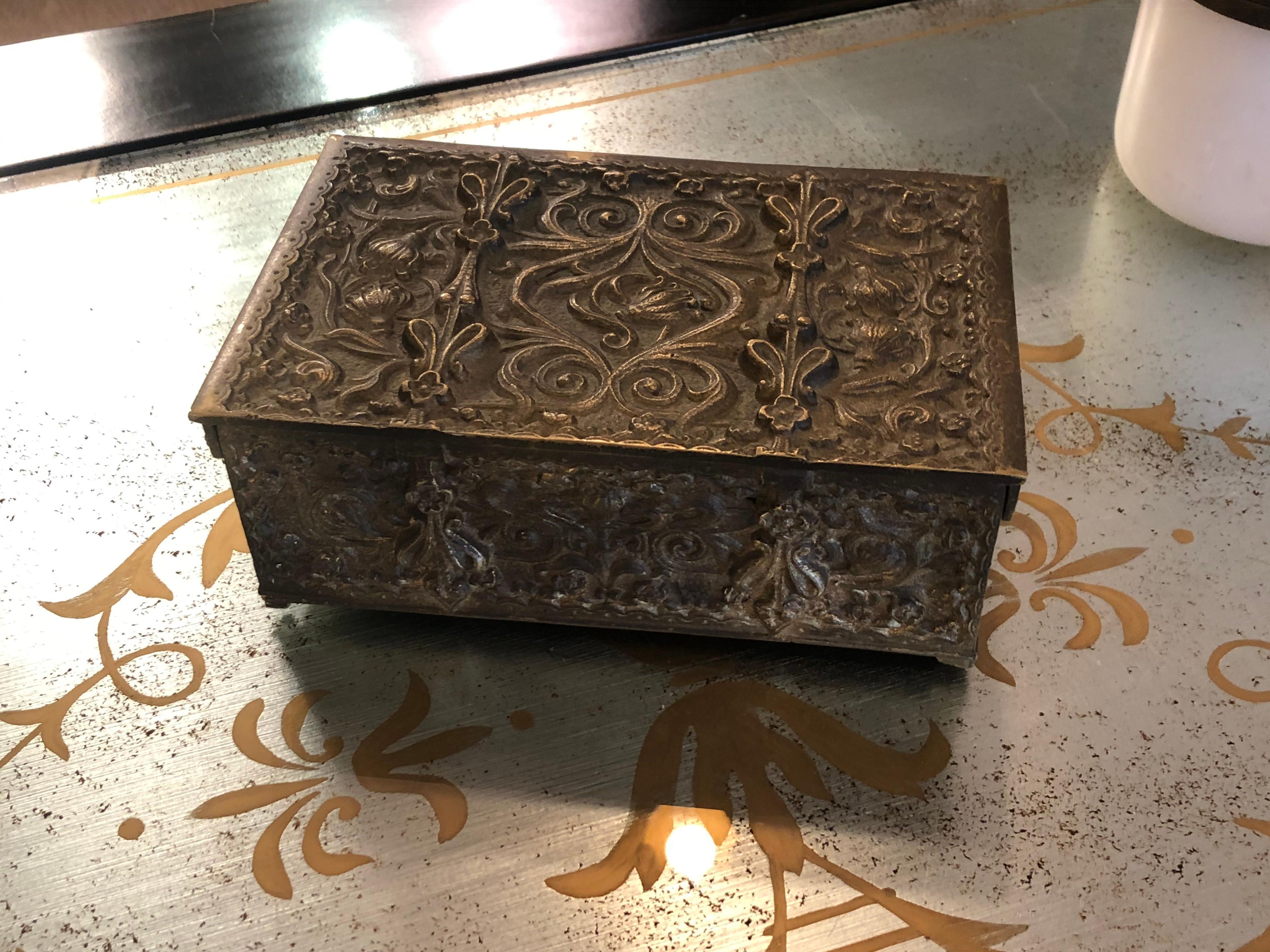 antique bronze box