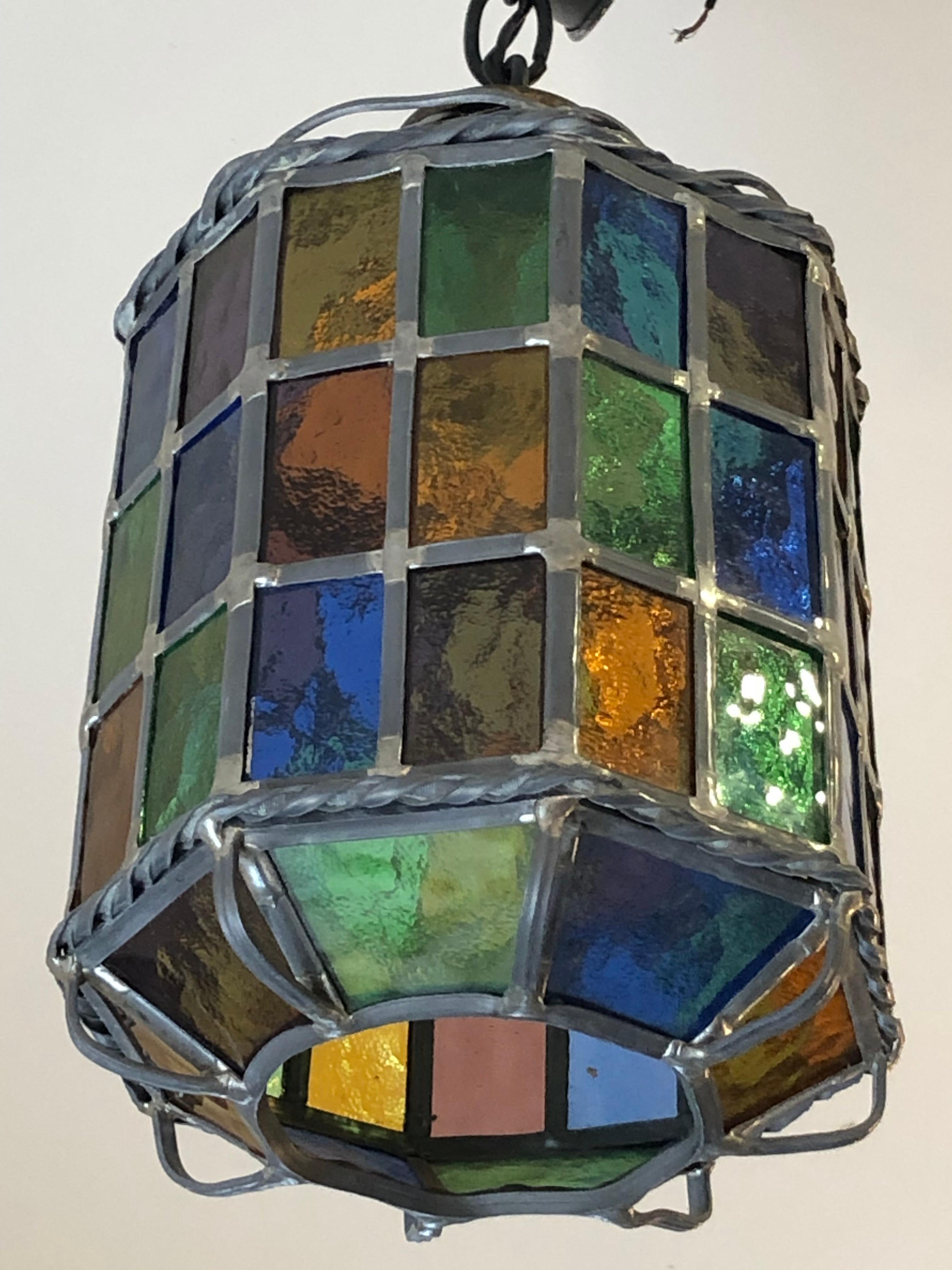 small glass lanterns