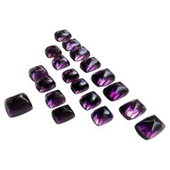 Gem Quality Amethyst Sugarloaf Cabochon Layout Loose Gemstone for Jewelry