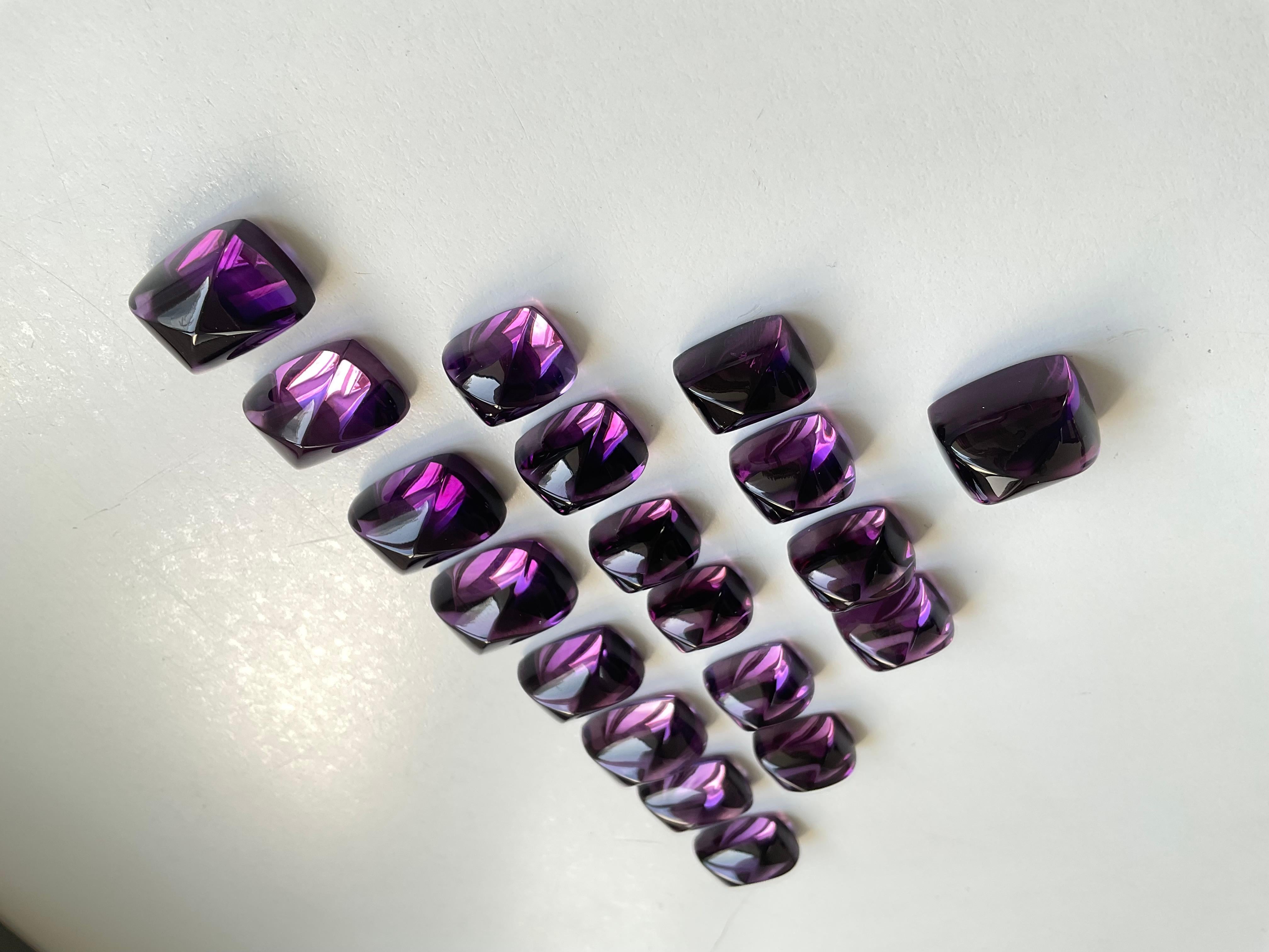 black and purple gemstones
