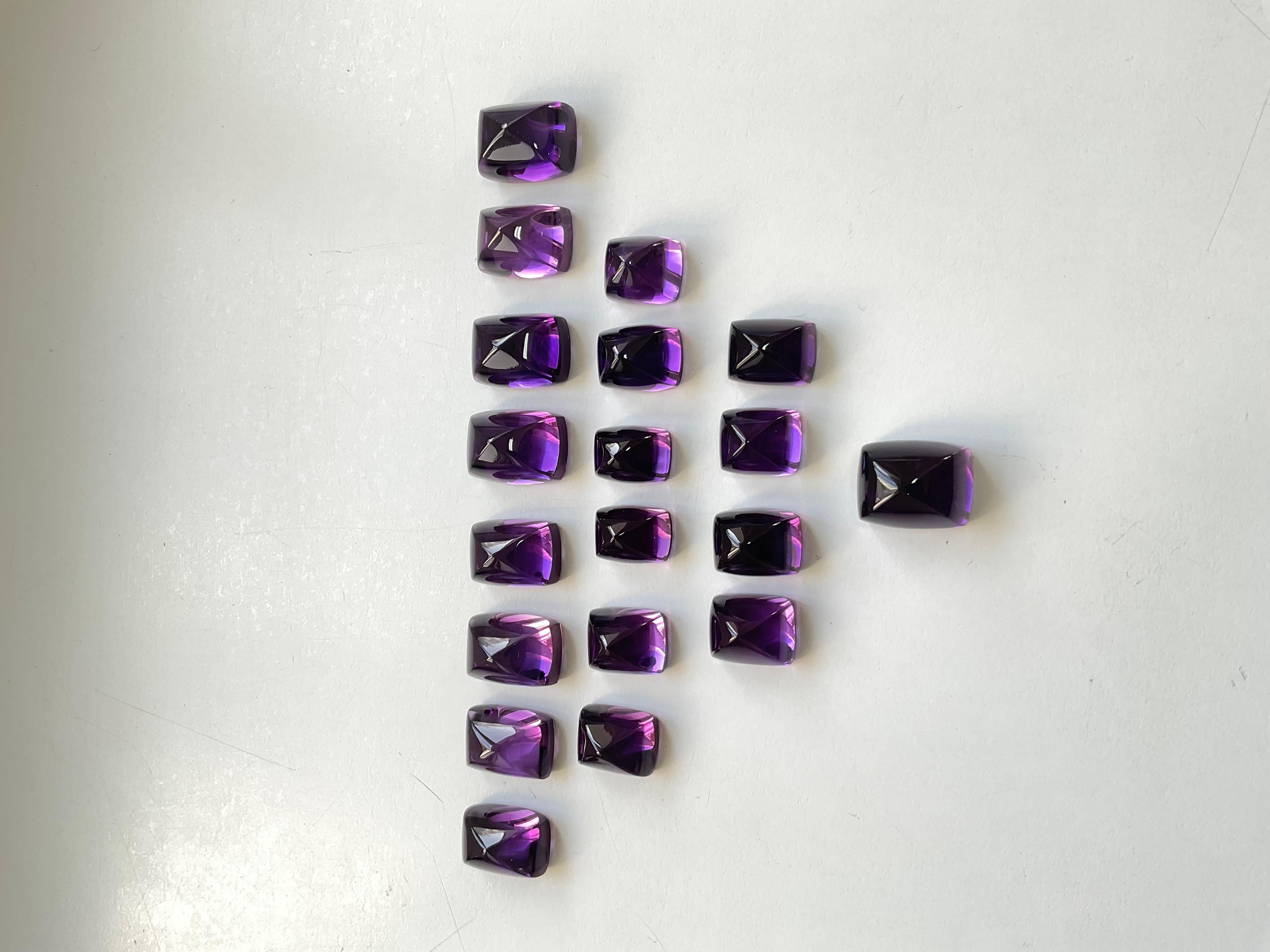 loose amethyst gemstones