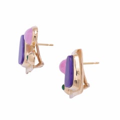 Gem Quality Sugilite French Clip Earrings
